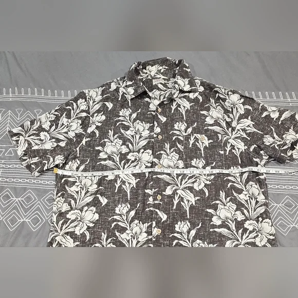 Faherty Mens S/S Reversible Print Coast Shirt Size Large - Picture 5 of 6